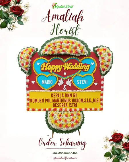Papan Bunga Pernikahan Muara Kuis